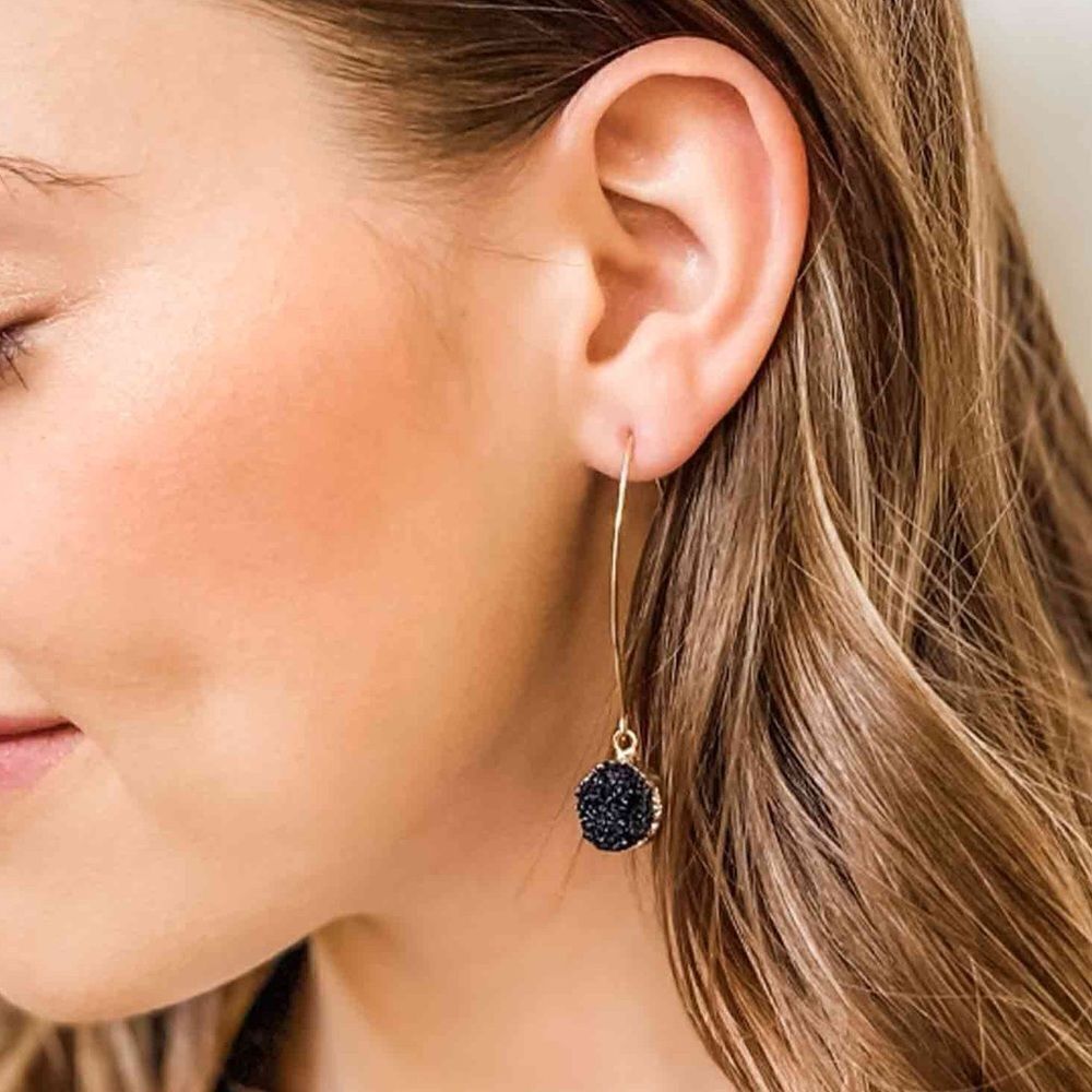 Boho stone earrings #885